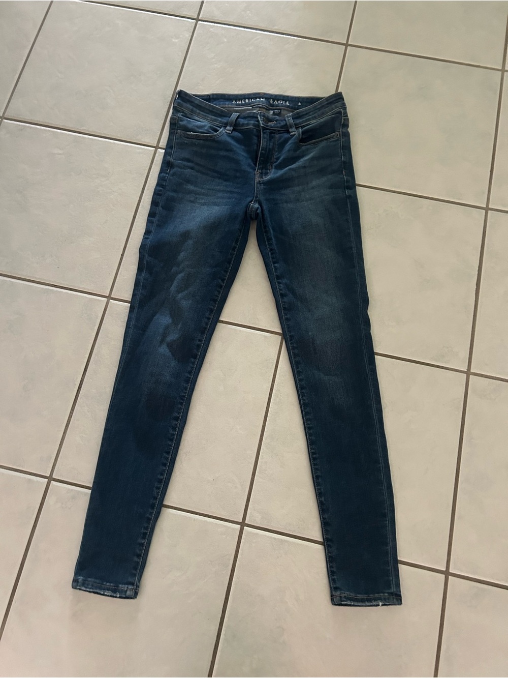 American Eagle Outfitters Dark Indigo Next-Level-Stretch Skinny Jeans - Women